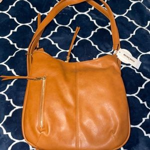 Tan Leather Crossbody Shoulder Bag
